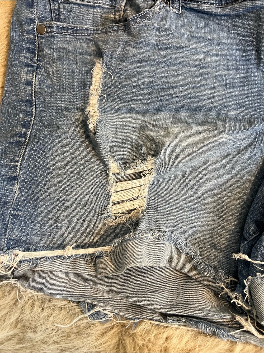 torrid Light Wash Denim Shorts - Picture 2 of 5